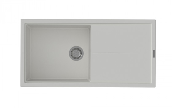 StrongSinks S3 Dřez granit Labe 1000 1000x500mm s odkapem bílá