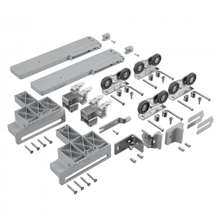 HETTICH 9323130 TopLine 1 posuvné dveře sada pro 2 křídla s tlumením 75 kg