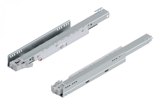 K-BLUM Legrabox, zásuvka C pure 350mm/40kg, Tip-on, nerez, vnitřní, sklo