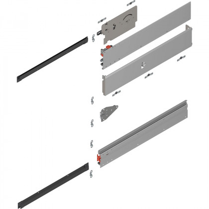 BLUM 801P600E.L2 Revego Uno vodicí lišta pro kapsu, 600 mm, levá