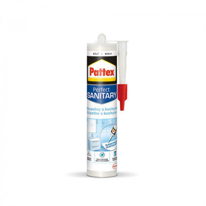 PATTEX SILIKON SANITÁRNÍ PREMIUM BÍLÝ 280ml