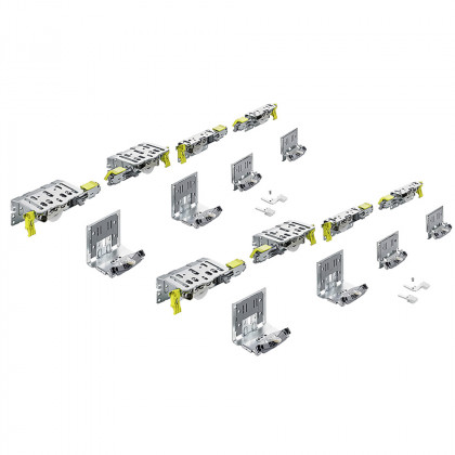 HETTICH 9278780 TopLine XL posuvné dveře sada pro 4 křídla,17mm,18-30mm/60kg