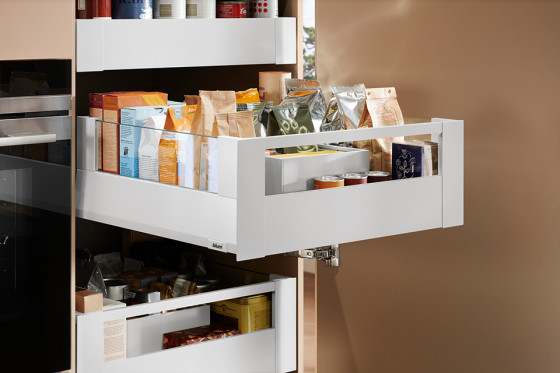 K-BLUM Merivobox, zásuvka E boxcover 550mm/40kg, bílá, vnitřní, reling