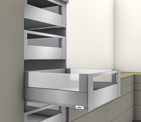 K-BLUM Merivobox, zásuvka E boxcover 400mm/40kg, světle šedá IG, vnitřní, reling