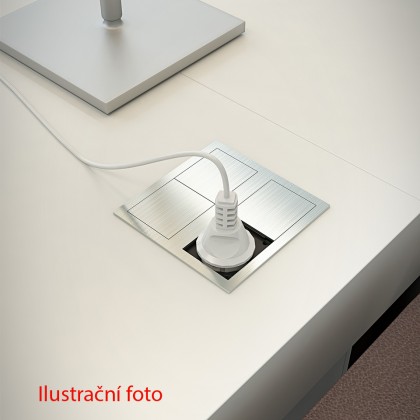 VersaHit Dual elektrická zásuvka 2x230V Francouzská, černá