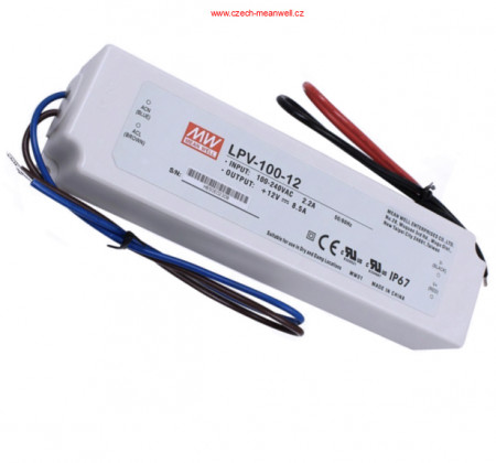 Napájecí zdroj MEAN WELL LPV-100-12, 12V, 100W, IP67