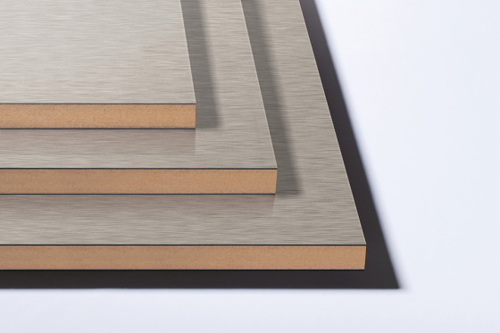 MDF LAM AL03/AL03 Brushed Inox 2800/1300/18,7