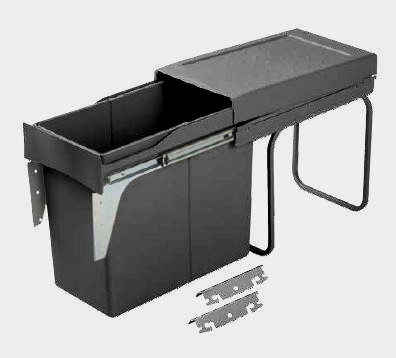 GOLLINUCCI Sorter Linea 224DM na dvířko, 300 mm, 1koš, antracit