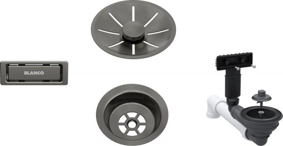 BLANCO 207424 Příslušenství odtoková sada 1x3,5 InFino Satin Dark Steel