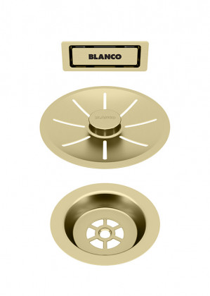 BLANCO 203476 Příslušenství odtoková sada InFino C-overfLow saténově zlatá
