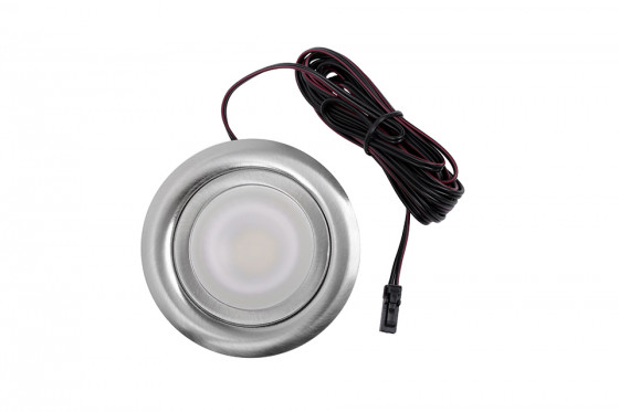 SAL LED bodovky 12V 2W nerez broušená teplá bílá