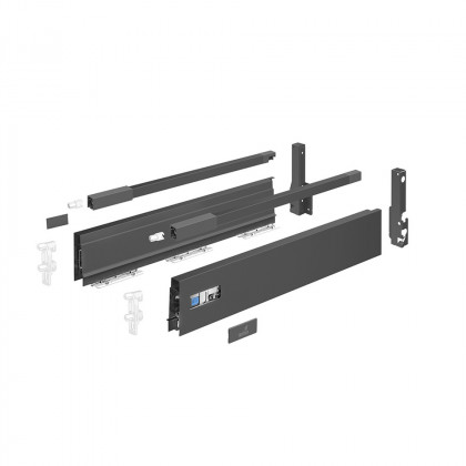 HETTICH 9307212 Atira flexi sada úplná 420/144 antracit, reling, čelní příchyt