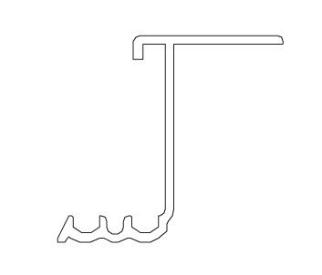 TERNO Frontalino horní vodící lišta inox 1190/A 2m