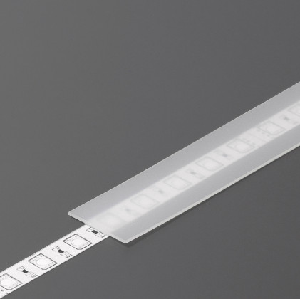 StrongLumio krycí lišta E k profilu Cabi naklapávací/násuvná, 2000mm průsvitná