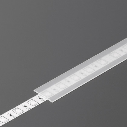 StrongLumio krycí lišta B k LED profilům násuvná, 1000mm průsvitná