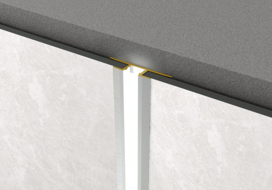 Rocko Tiles LED "T" profil STŘÍBRNÝ 2,8 m