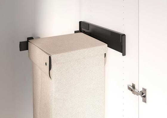 KES 238736 Conero boční výsuvný koš na prádlo, 475mm, černý