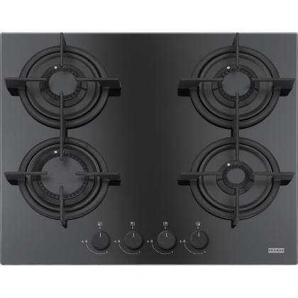 FRANKE Plynová varná deska FHCR 604 4G HE BK C sklo černá