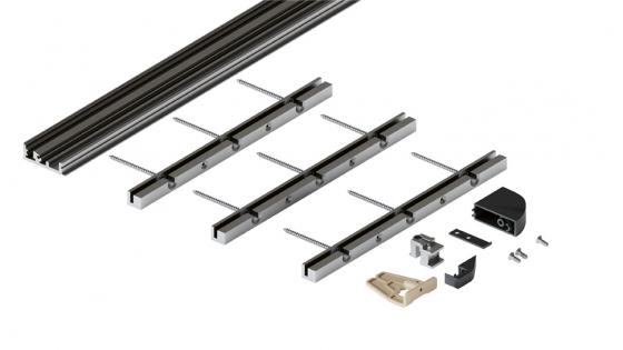 HAWA 52090 Folding Concepta III do pouzdra spodní profil pro 3 dveře stříbrná