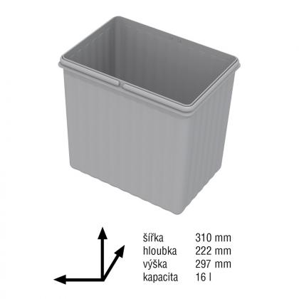 GOLLINUCCI Příslušenství náhradní koš pro Sistema 1x16l šedá