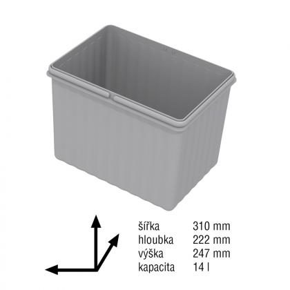 GOLLINUCCI Příslušenství náhradní koš pro Sistema 1x14l šedá