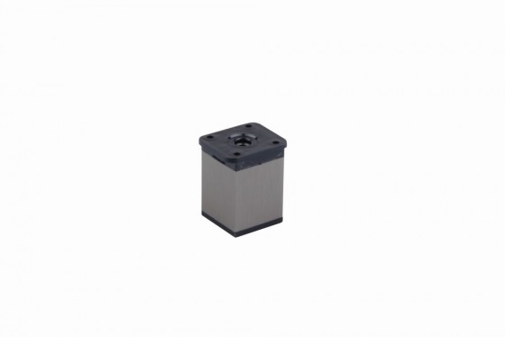 StrongLegs nábytková noha FA009 60Rmm imitace nerezi/černá plast