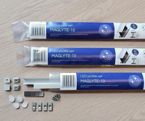 StrongLumio sada LED profil Maglyte 2m+příslušenství,bílá lak