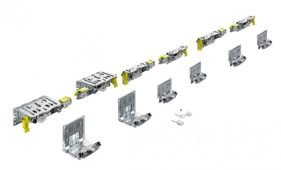 HETTICH 9275782 TopLine XL posuvné dveře sada pro 3 křídla,17mm,40-50mm/100kg