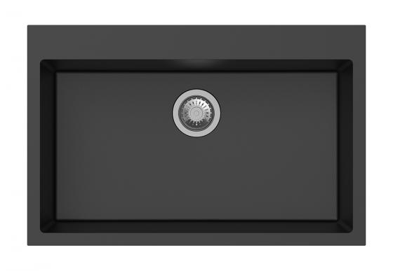 StrongSinks S3 Dřez granit Ipel 780x510mm bez odkapu černá