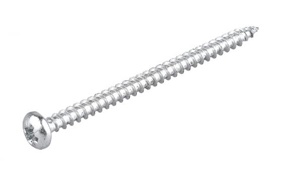 Vrut PZ 4x60mm půlkulatá hlava křížová zinek bílý