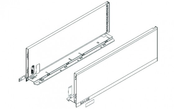BLUM 770M6502S Legrabox, bočnice M 650mm, šedá