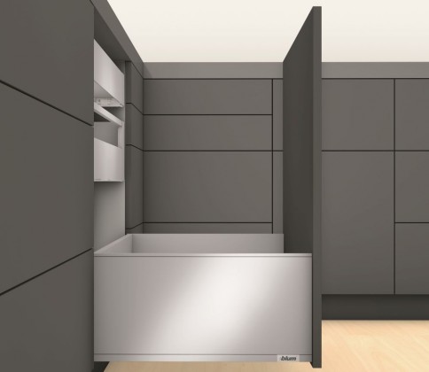 K-BLUM Legrabox, zásuvka F 550mm/40kg, Blumotion/TOB, šedá, Expando