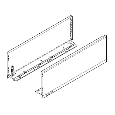 K-BLUM Legrabox, zásuvka C pure 600mm/70kg, Blumotion/TOB, nerez, vnitřní, sklo