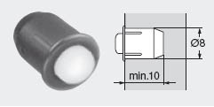 BLUM 993.706 dorazová čočka závrtná šedá výška 2,5mm