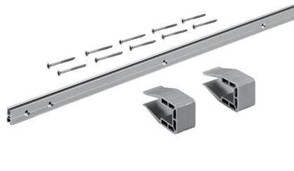 HETTICH 9209224 SlideLine M horní/spodní vedení 16mm/4000mm stříbrná elox