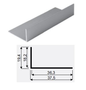 SEVROLL 02455 úhelník 18x36mm 3m stříbrná