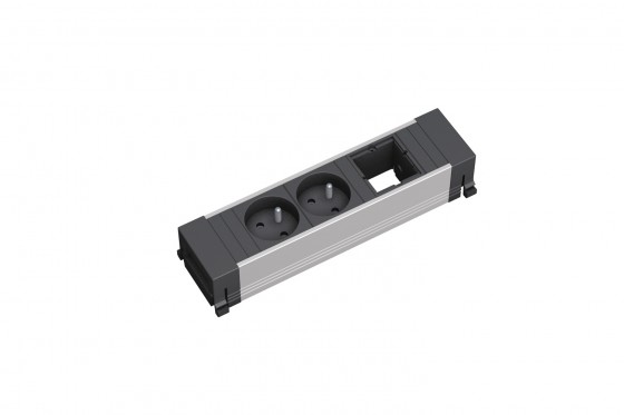 BACHMANN 916.002 zásuvková jednotka 2x 230V Francouzská + 1x volný modul