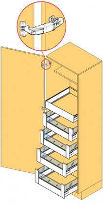K-BLUM SpaceTower Legrabox C Pure, tmavě šedá, KB1200