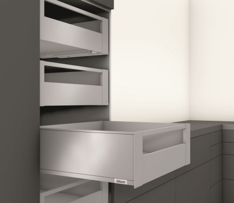 K-BLUM Legrabox, zásuvka C pure 350mm/40kg, Tip-on, bílá, vnitřní, sklo