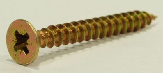 Vrut PZ 5x70 zápustná hlava zinek žlutý PZ2