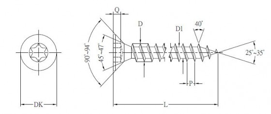 StrongFix Vrut TX 5x70/42mm zápustná hlava zinek bílý částečný závit