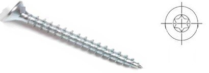 StrongFix Vrut TX 5x50mm zápustná hlava zinek bílý