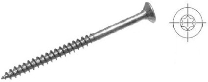 StrongFix Vrut TX 4x70/42mm zápustná hlava zinek bílý částečný závit