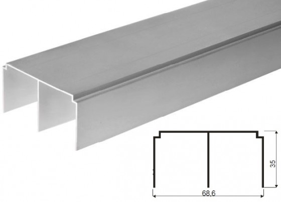 SEVROLL 03400 Simple horní vedení 3m stříbrná