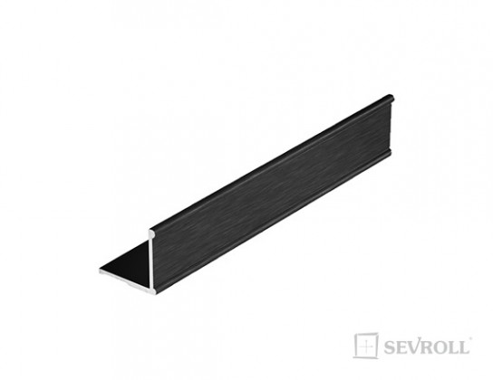 SEVROLL 03462 úhelník K2 1,7m černá kartáčovaná