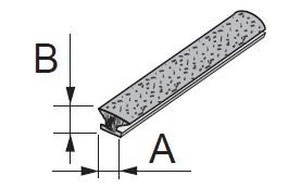 SEVROLL 20229-SV dorazový kartáč samolepící 6,7x4mm šedý