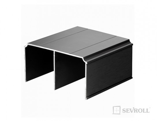 SEVROLL 03117 Gemini horní vedení 3m černá kartáčovaná