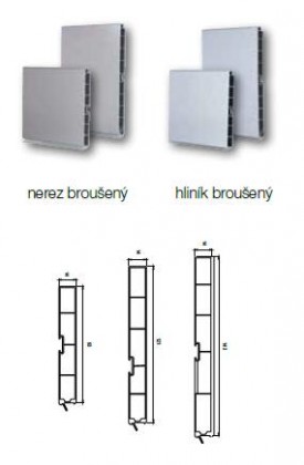 SOKL REHAU 125mm HLINÍK BROUŠENÝ 4m