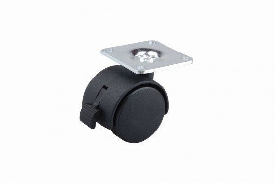 StrongCastors kolečko 40mm plotnička brzda černá