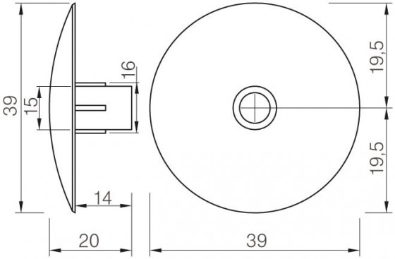 STRONG kluzák narážecí 464 5mm černá